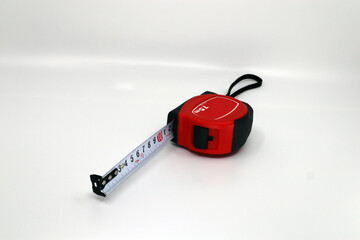 Red tape measure used in construction sites