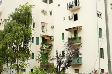 Fototapeta na wymiar Belgrade Residential building in Vracar district 