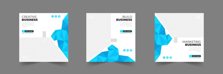 lowpoly business social media post template