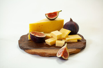 cheese plate, nuts, honey, figs
