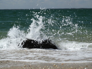 Ocean splash on rocks #1