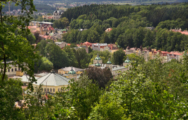 Panoramic view of Marianske Lazne. Czech Republic