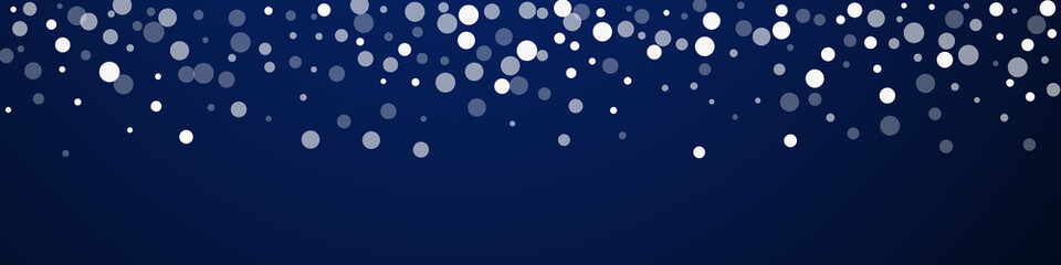 White dots Christmas background. Subtle flying sno