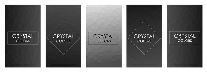 Set of abstract vector banners with triangle background. Template for design and social networks