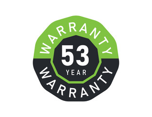 Fototapeta premium 53 year warranty logo isolated on white background. 53 years warranty image