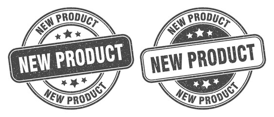 new product stamp. new product label. round grunge sign