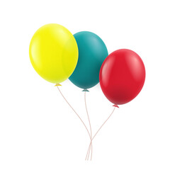 Balloons in realistic style. Balloons isolated  on white background.
