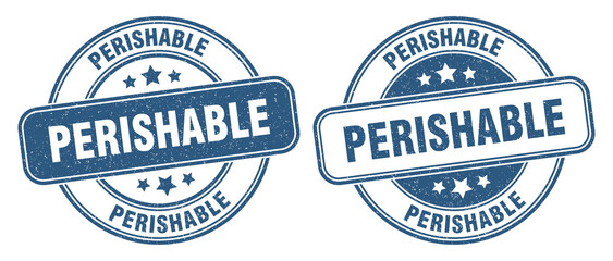 Obraz premium perishable stamp. perishable label. round grunge sign