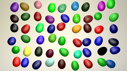 Easter abstract background from eggs. Background for Easter. 3D render