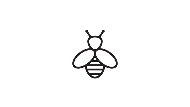 Creative Bee Insect Abstract Logo Vector