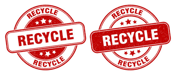 recycle stamp. recycle label. round grunge sign