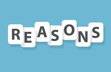 reasons word concept- vector illustration