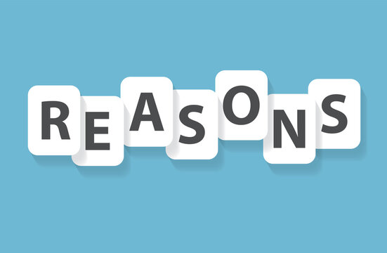 Reasons Word Concept- Vector Illustration
