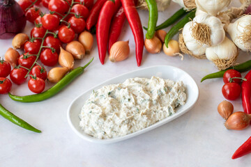 Eggplant Dip Baba Ghanoush / Ganoush (Mutabbal). Traditional Middle Eastern cuisine Eggplant Dip Baba Ghanoush appetizer.