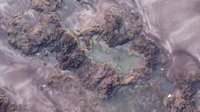 Aerial footage of Ladghar beach at Dapoli, located 200 kms from Pune on the West Coast of Maharashtra India.