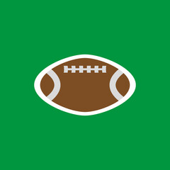 Rugby ball icon. American football symbol. Logo design element