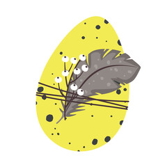 EASTER YELLOW EGG FEATHER