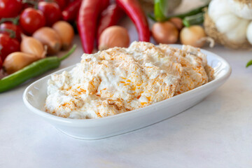 Healthy vegetarian dish Ali nazik meze. Traditional Middle Eastern cuisine appetizer