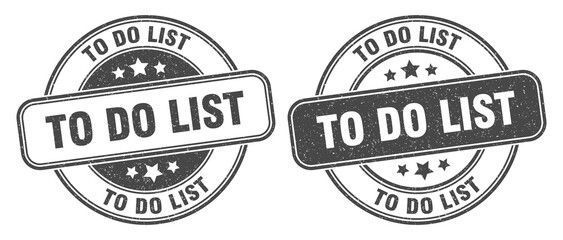 to do list stamp. to do list label. round grunge sign