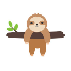 Vector Cartoon Slot Sleep Slowly moving slots hang on trees in various poses.