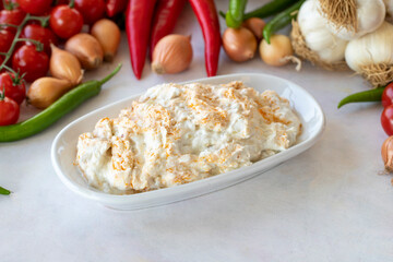 Healthy vegetarian dish Ali nazik meze. Traditional Middle Eastern cuisine appetizer