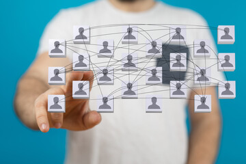 organization chart team concept networking group