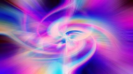 Background of neon rainbow swirling flower texture.