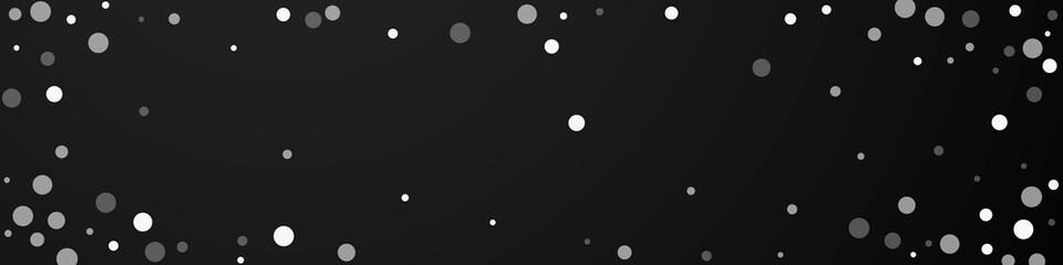 White dots Christmas background. Subtle flying sno