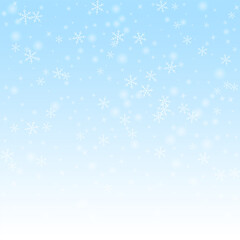 Obraz na płótnie Canvas Sparse glowing snow Christmas background. Subtle f