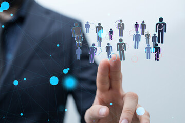 group of businessperson. Global business network concept