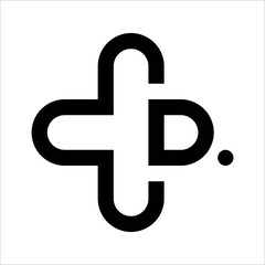 Plus symbol medical logo designs. Minimalist and modern look of plus sign logo design. 
