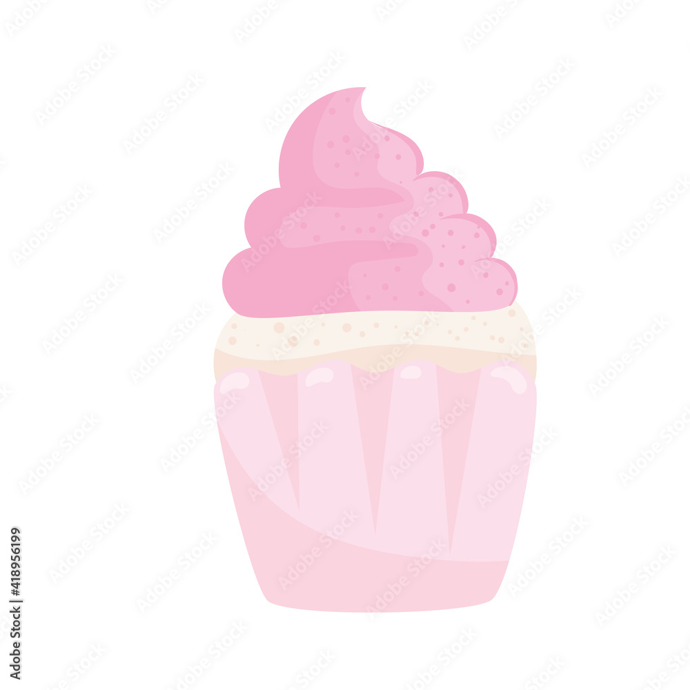 Wall mural sweet cupcake bakery dessert icon