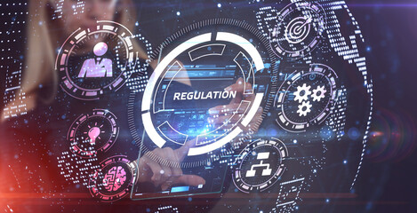 Fototapeta na wymiar Business, Technology, Internet and network concept. Regulation Compliance Rules Law Standard.