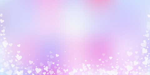 White heart love confettis. Valentine's day fallin