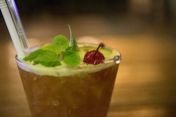 beautiful cocktail with cream and a cherry