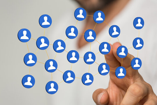 network Unity group and teamwork concept