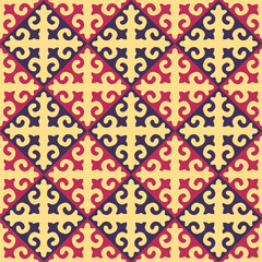 Kazakh asian nomadic design tribes on background