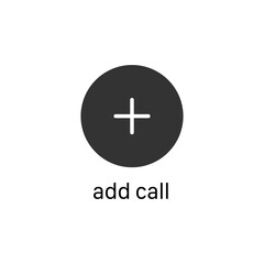 Add call icon isolated on white background. Multimedia symbol modern, simple, vector, icon for website design, mobile app, ui. Vector Illustration