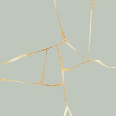 Kintsugi. Gold repair. Gold texture. Kintsugi texture for digital design. - 418964363