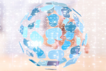 communication  digital channel 3d interface