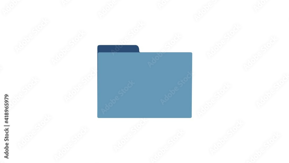 Poster Folder Animated Icon. 4k Animated Icon to Improve Project and Explainer Video