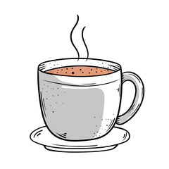 coffee cup doodle style icon