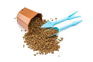 Fotobehang Bonsai Gardening tool with plant pot and Japanese soil  © tapong117