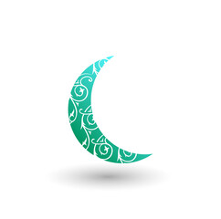 abstract crescent moon logo design. beautiful moon vector illustrations