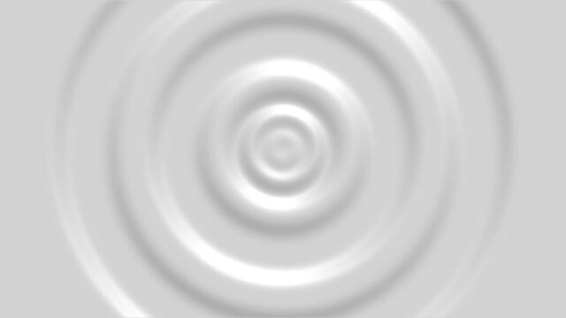 3d render of White abstract pattern of liquid ripples. Seamless loop animation