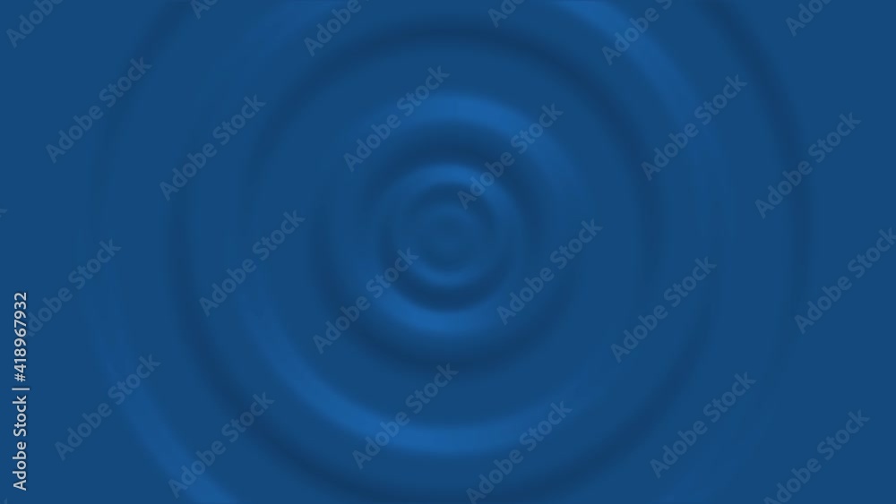 Poster 3d render of Blue abstract pattern of liquid ripples. Seamless loop animation