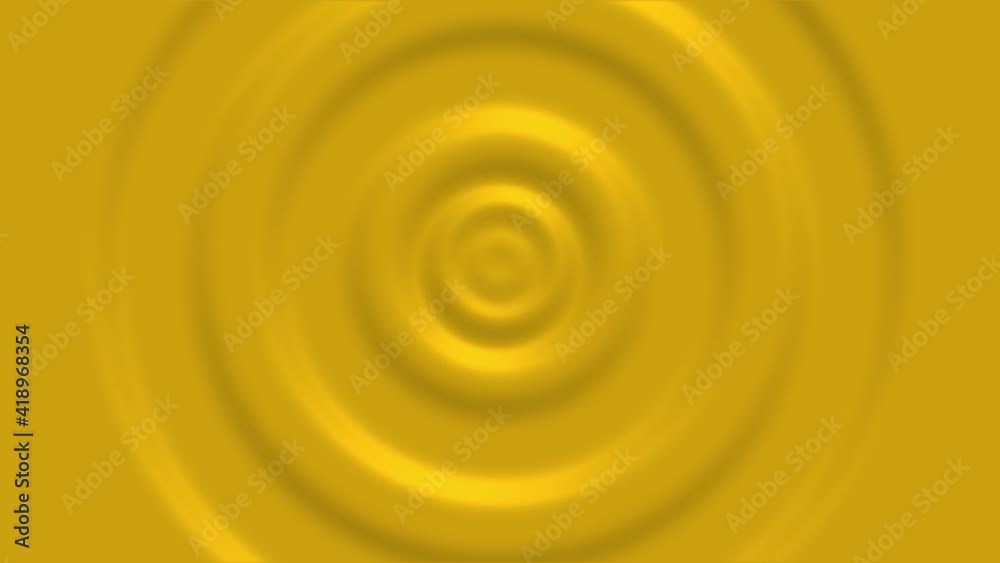 Fototapete 3d render of yellow abstract pattern of liquid ripples. seamless loop animation