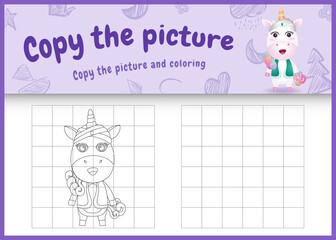 copy the picture kids game and coloring page themed ramadan with a cute unicorn using arabic traditional costume