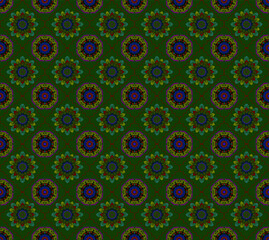 Seamless Vintage Flower Pattern.Raster Hip fabric pattern.Flower Mandala seamless pattern.Seamless Doodles.Islam, Arabic,Indian.Endless Raster illustration.Template Colored mandala raster circle. 