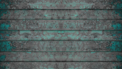 old turquoise gray grey painted exfoliate rustic wooden boards texture - wood background banner shabby